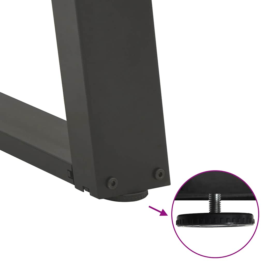vidaXL Couchtischbeine U-Form 2 Stk. Anthrazit 50x(42-43) cm Stahl