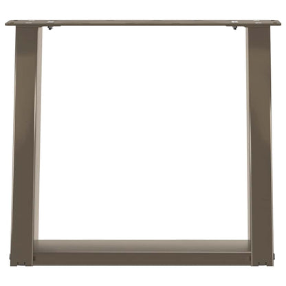 vidaXL Couchtischbeine U-Form 2 Stk. Naturstahl 50x(42-43) cm Stahl