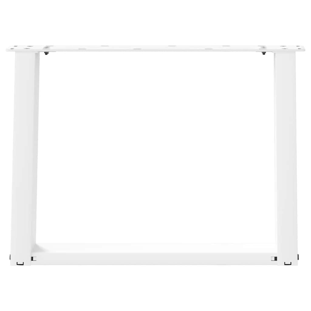 vidaXL Couchtischbeine U-Form 2 Stk. Weiß 60x(42-43) cm Stahl