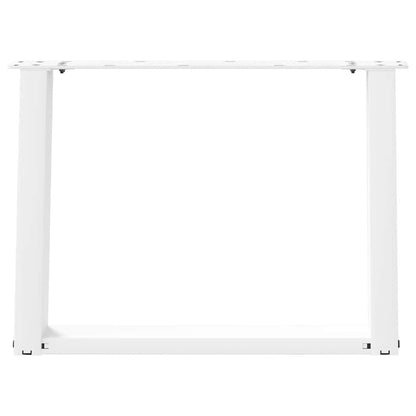 vidaXL Couchtischbeine U-Form 2 Stk. Weiß 60x(42-43) cm Stahl