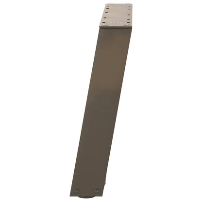 vidaXL Couchtischbeine U-Form 2 Stk. Naturstahl 60x(42-43) cm Stahl
