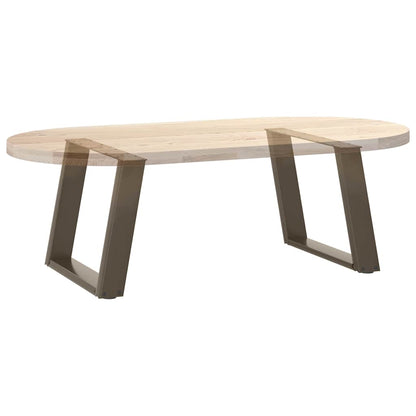 vidaXL Couchtischbeine U-Form 2 Stk. Naturstahl 60x(42-43) cm Stahl