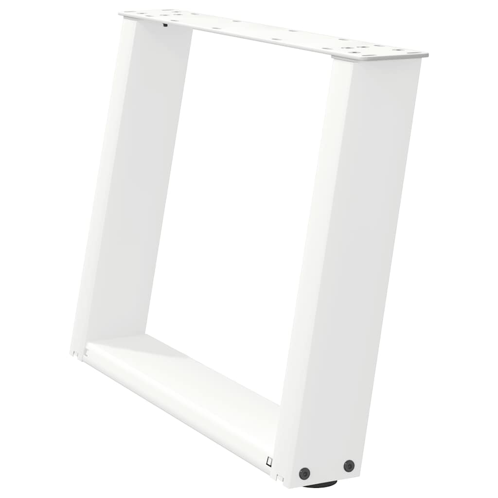vidaXL Couchtischbeine U-Form 2 Stk. Weiß 70x(42-43) cm Stahl