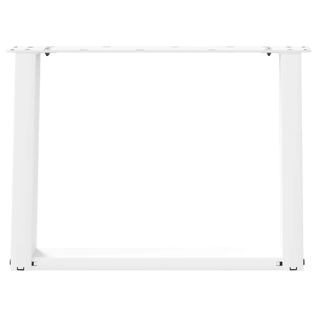 vidaXL Couchtischbeine U-Form 2 Stk. Weiß 70x(42-43) cm Stahl
