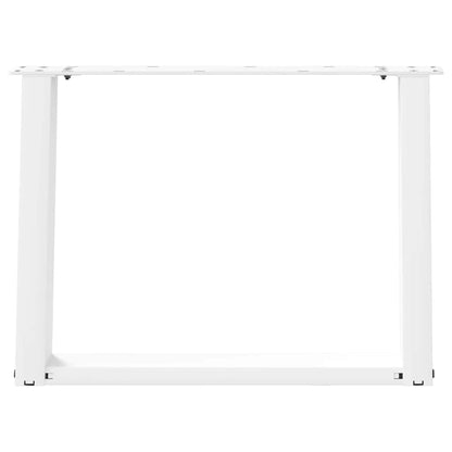 vidaXL Couchtischbeine U-Form 2 Stk. Weiß 70x(42-43) cm Stahl