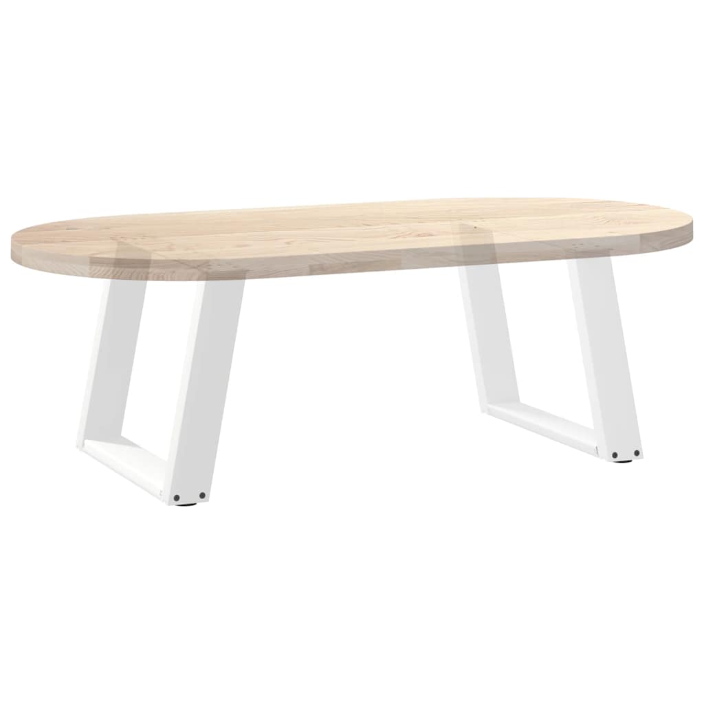 vidaXL Couchtischbeine U-Form 2 Stk. Weiß 70x(42-43) cm Stahl