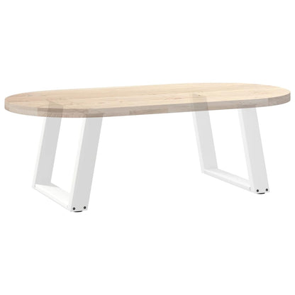 vidaXL Couchtischbeine U-Form 2 Stk. Weiß 70x(42-43) cm Stahl