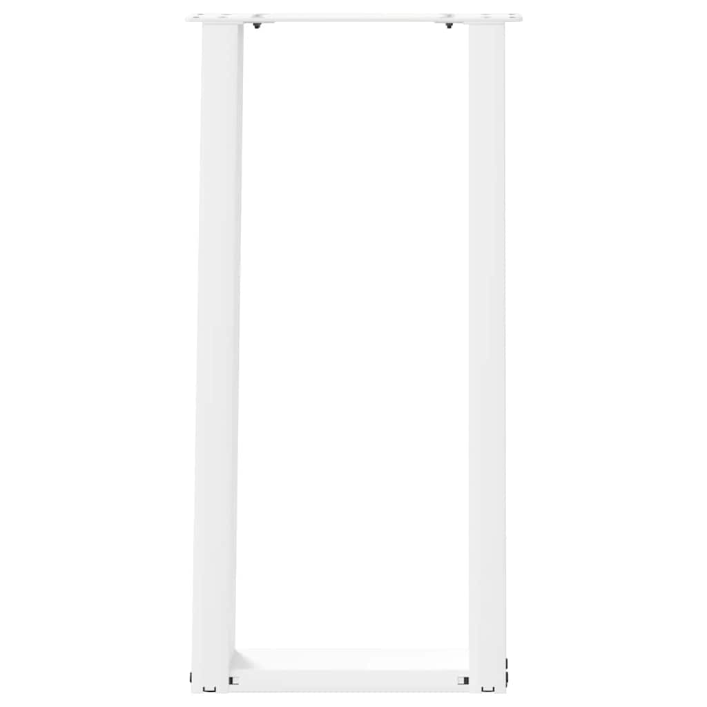 vidaXL Konsolentischbeine U-Form 2 Stk. Weiß 28x(72-73) cm Stahl