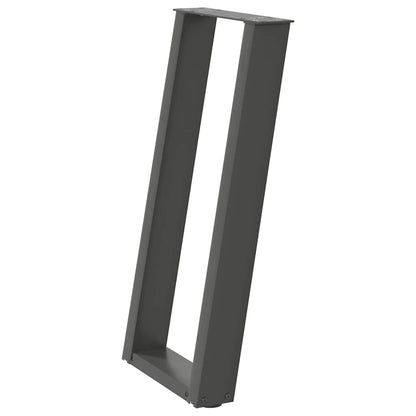 vidaXL Konsolentischbeine U-Form 2 Stk. Anthrazit 28x(72-73) cm Stahl