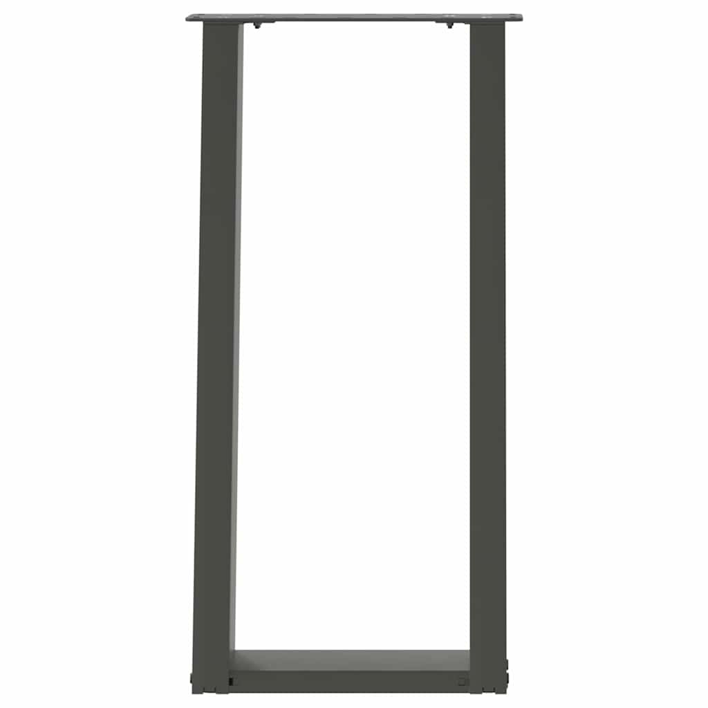 vidaXL Konsolentischbeine U-Form 2 Stk. Anthrazit 38x(72-73) cm Stahl