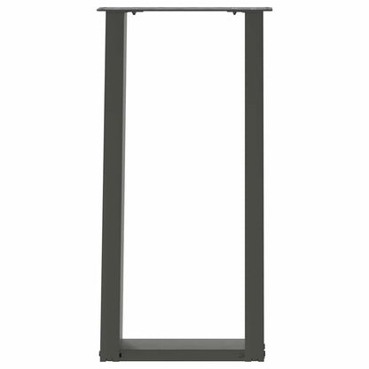 vidaXL Konsolentischbeine U-Form 2 Stk. Anthrazit 38x(72-73) cm Stahl