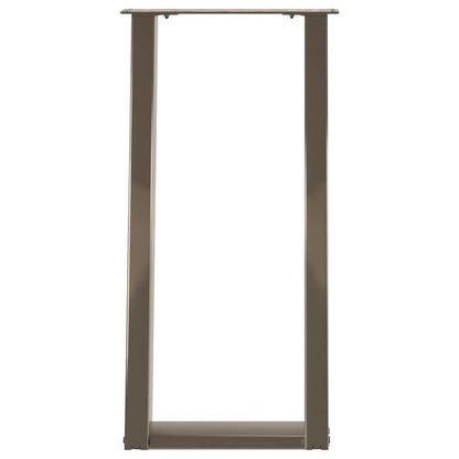 vidaXL Konsolentischbeine U-Form 2 Stk. Naturstahl 38x(72-73) cm Stahl