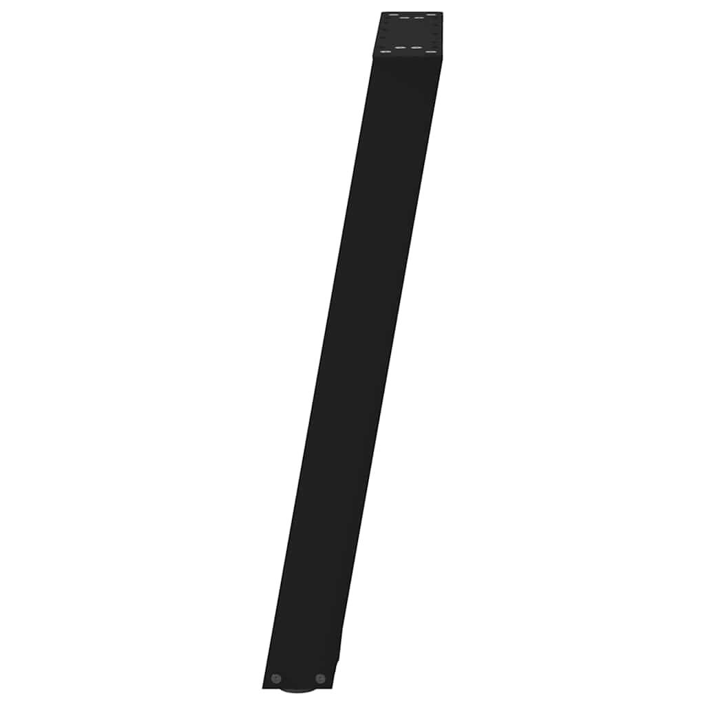 vidaXL Pieds de table à manger en U 2 pcs Noir 60x(72-73) cm Acier