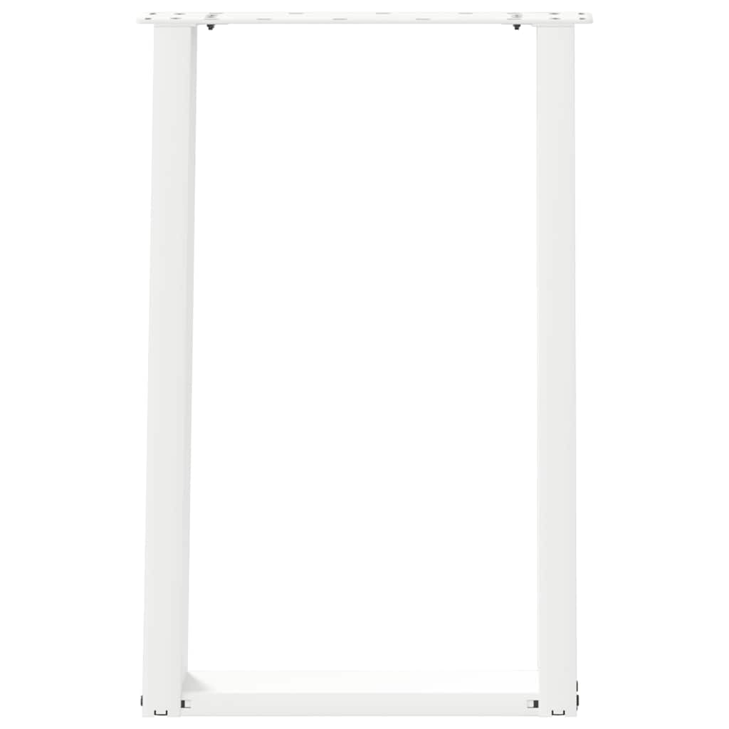 vidaXL Esstischbeine U-Form 2 Stk. Weiß 60x(72-73) cm Stahl