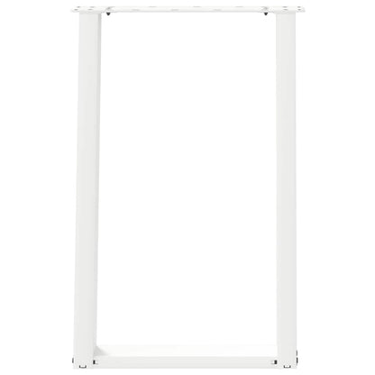 vidaXL Esstischbeine U-Form 2 Stk. Weiß 60x(72-73) cm Stahl