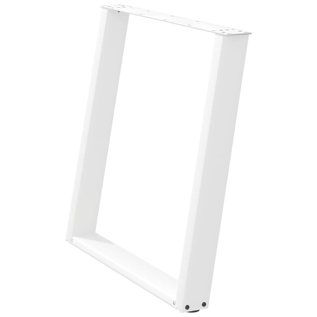 vidaXL Esstischbeine U-Form 2 Stk. Weiß 70x(72-73) cm Stahl