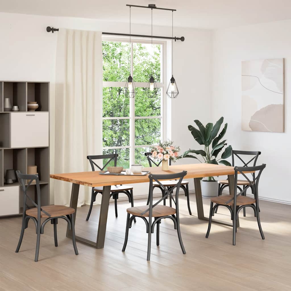 Esstischbeine U-Form 2 Stk. Naturstahl 70x(72-73) cm Stahl