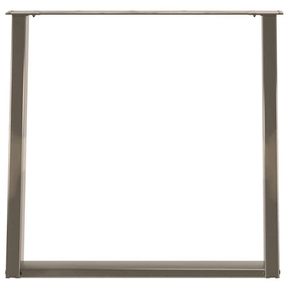 Esstischbeine U-Form 2 Stk. Naturstahl 70x(72-73) cm Stahl
