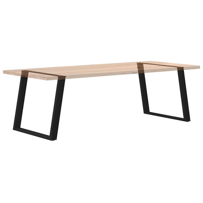vidaXL Esstischbeine U-Form 2 Stk. Schwarz 90x(72-73) cm Stahl