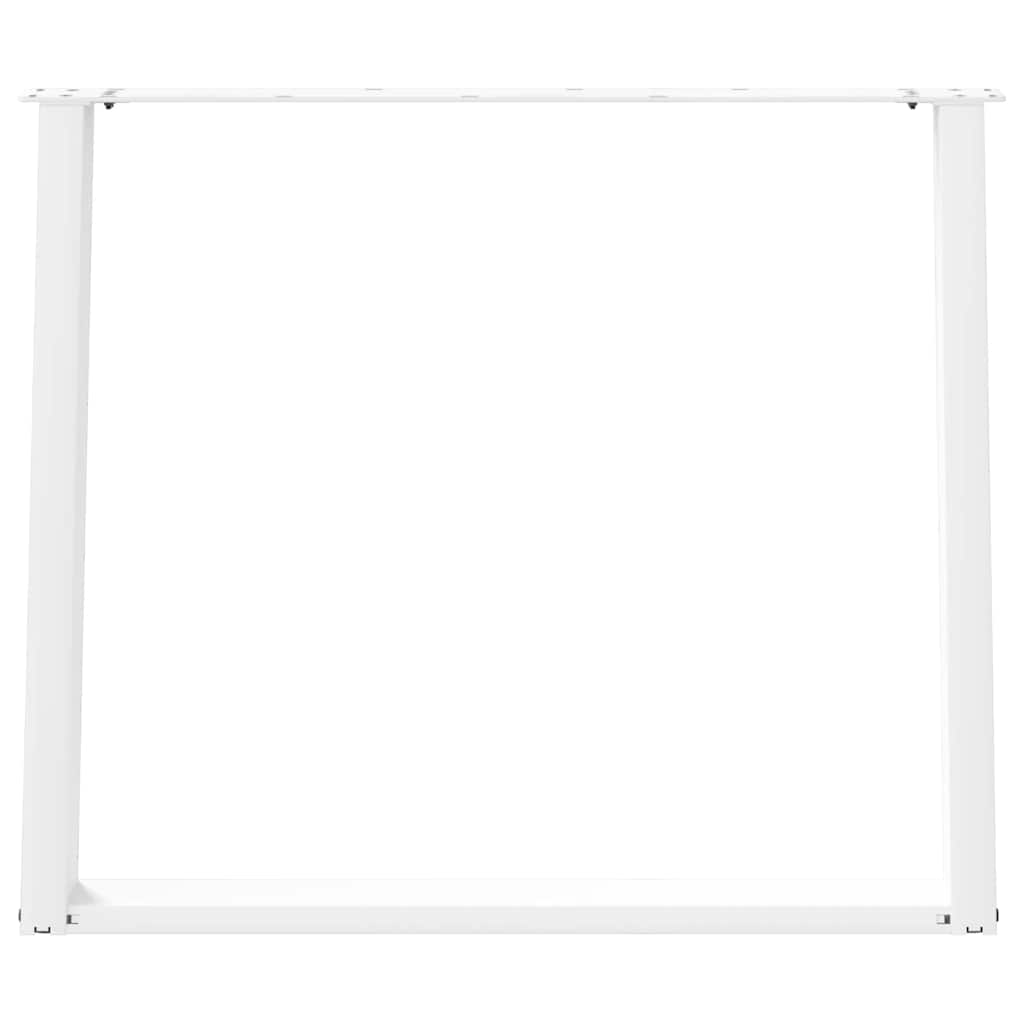 vidaXL Esstischbeine U-Form 2 Stk. Weiß 90x(72-73) cm Stahl