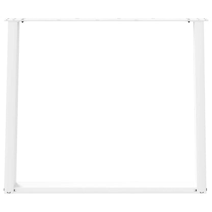 vidaXL Esstischbeine U-Form 2 Stk. Weiß 90x(72-73) cm Stahl