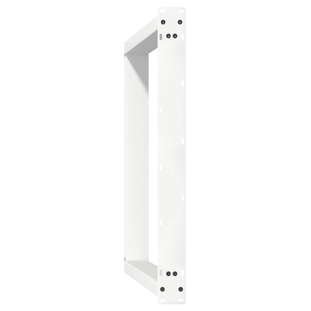 vidaXL Esstischbeine U-Form 2 Stk. Weiß 90x(72-73) cm Stahl