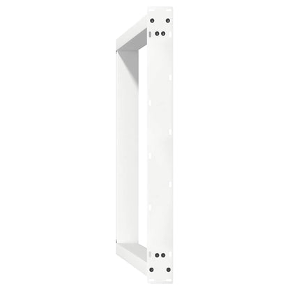 vidaXL Esstischbeine U-Form 2 Stk. Weiß 90x(72-73) cm Stahl