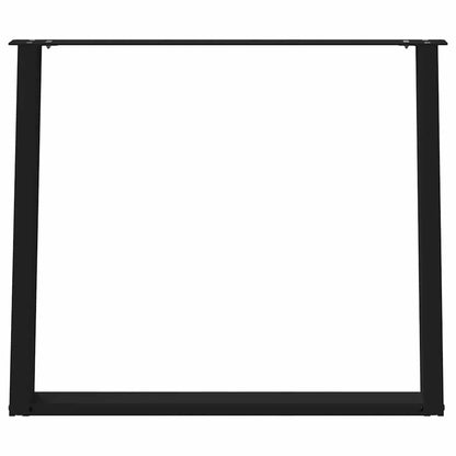 vidaXL Esstischbeine U-Form 2 Stk. Schwarz 100x(72-73) cm Stahl
