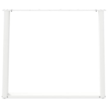 vidaXL Pieds de table à manger en U 2 pcs Blanc 100x(72-73) cm Acier
