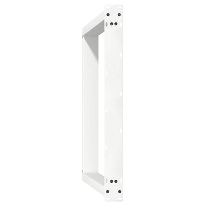 vidaXL Pieds de table à manger en U 2 pcs Blanc 100x(72-73) cm Acier