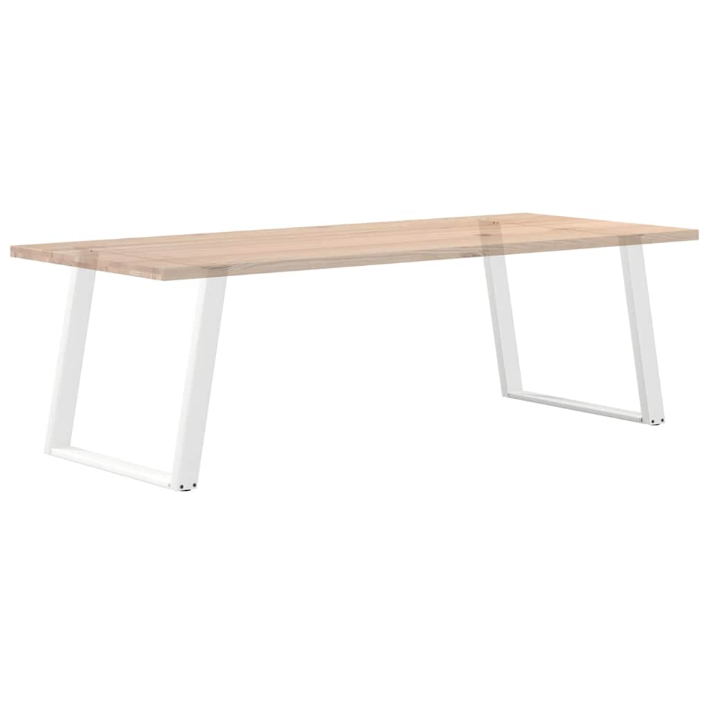 vidaXL Pieds de table à manger en U 2 pcs Blanc 100x(72-73) cm Acier