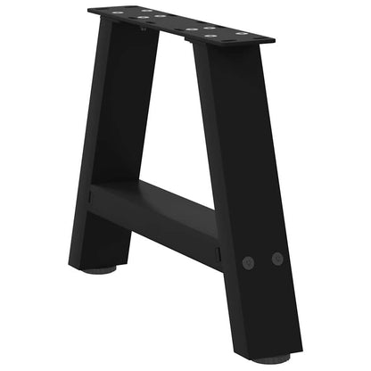 vidaXL Couchtischbeine A-Form 2 Stk. Schwarz 30x(30-31) cm Stahl