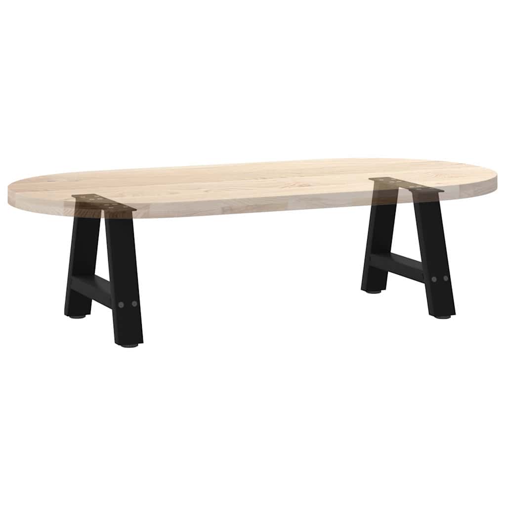 vidaXL Couchtischbeine A-Form 2 Stk. Schwarz 30x(30-31) cm Stahl