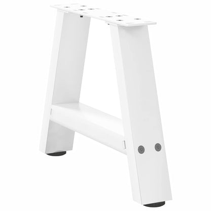 vidaXL Couchtischbeine A-Form 2 Stk. Weiß 30x(30-31) cm Stahl