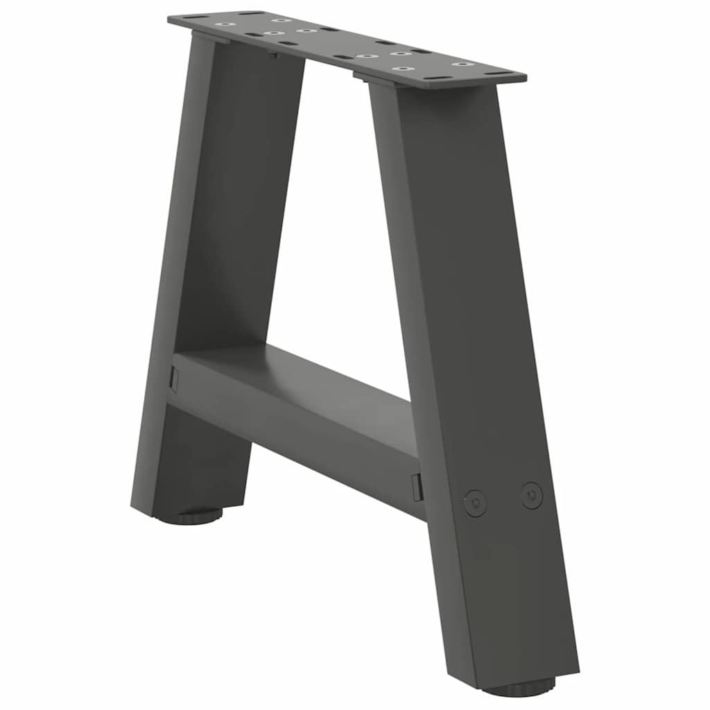 vidaXL Couchtischbeine A-Form 2 Stk. Anthrazit 30x(30-31) cm Stahl