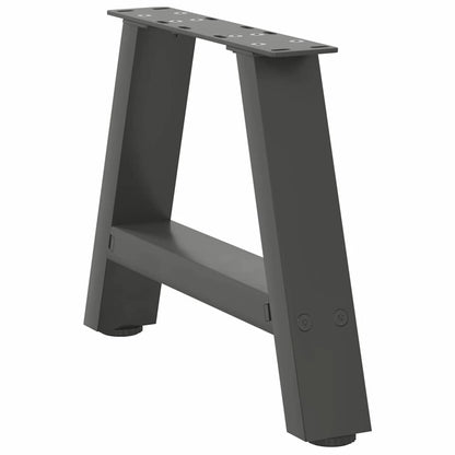 vidaXL Couchtischbeine A-Form 2 Stk. Anthrazit 30x(30-31) cm Stahl