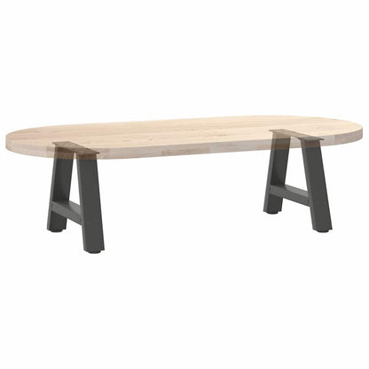 vidaXL Couchtischbeine A-Form 2 Stk. Anthrazit 40x(30-31) cm Stahl