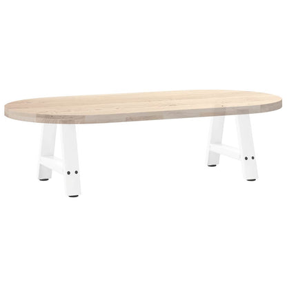 vidaXL Couchtischbeine A-Form 2 Stk. Weiß 50x(30-31) cm Stahl