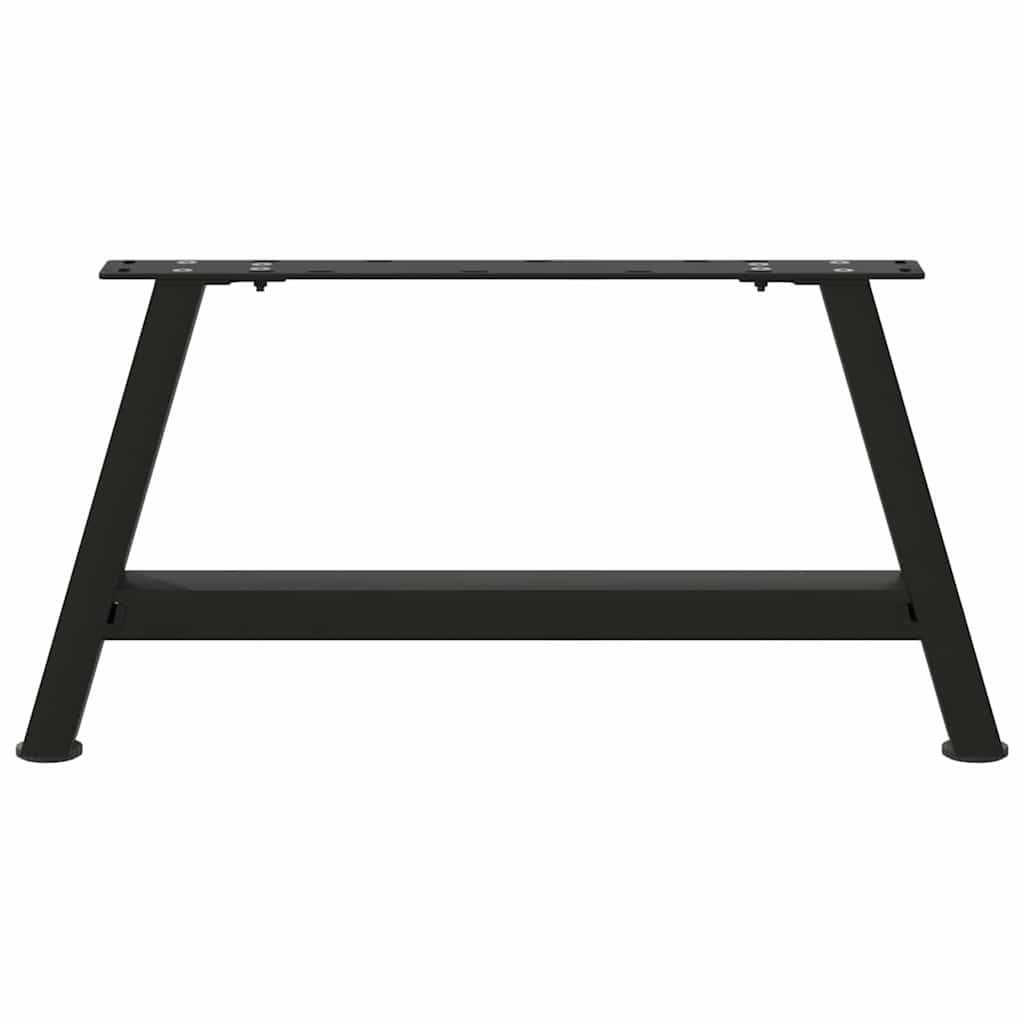 vidaXL Pieds de table basse forme A 2 pcs Noir 60x(30-31) cm Acier