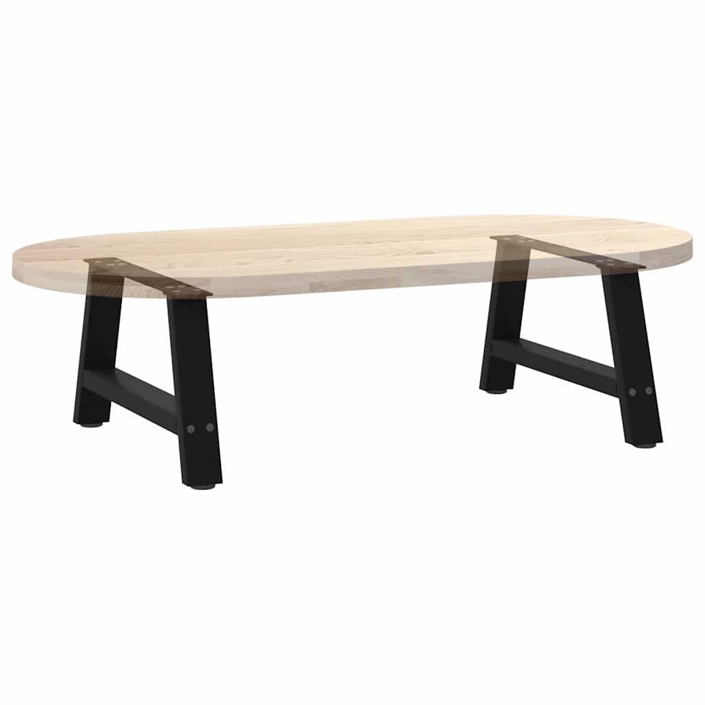 vidaXL Pieds de table basse forme A 2 pcs Noir 60x(30-31) cm Acier