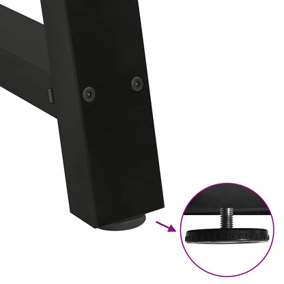 vidaXL Pieds de table basse forme A 2 pcs Noir 60x(30-31) cm Acier
