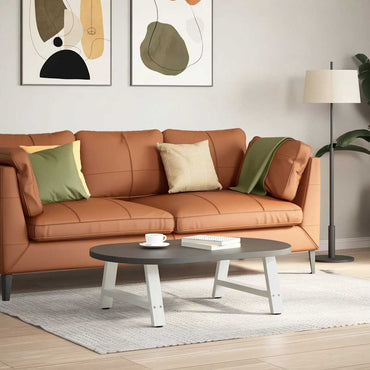 vidaXL Couchtischbeine A-Form 2 Stk. Weiß 60x(30-31) cm Stahl