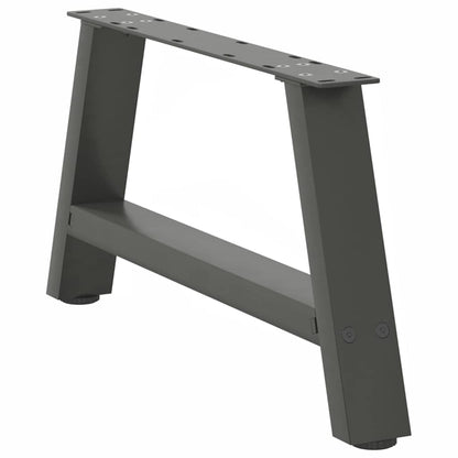 vidaXL Pieds de table basse en A 2 pcs Anthracite 60x(30-31) cm Acier