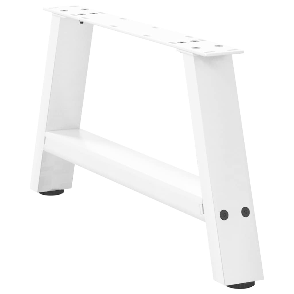 vidaXL Couchtischbeine A-Form 2 Stk. Weiß 70x(30-31) cm Stahl