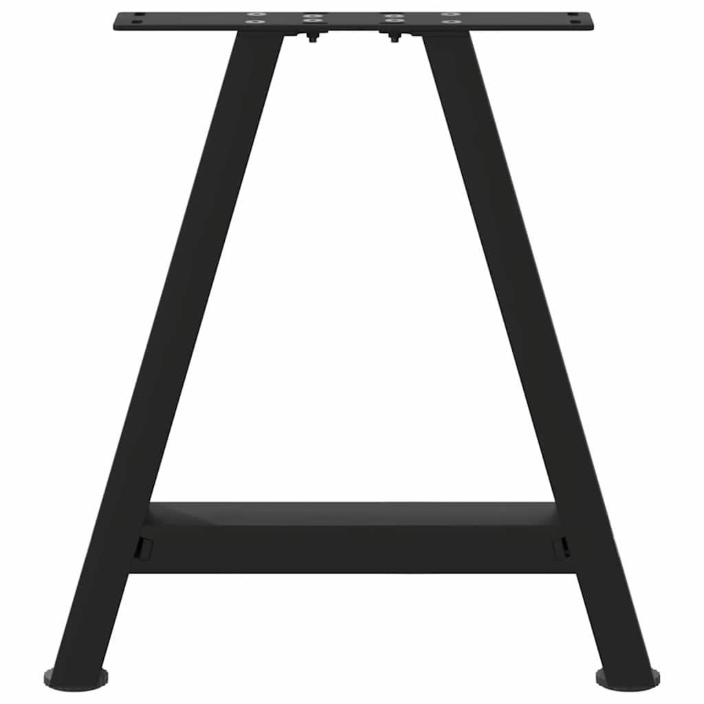 vidaXL Pieds de table basse forme A 2 pcs Noir 50x(42-43) cm Acier