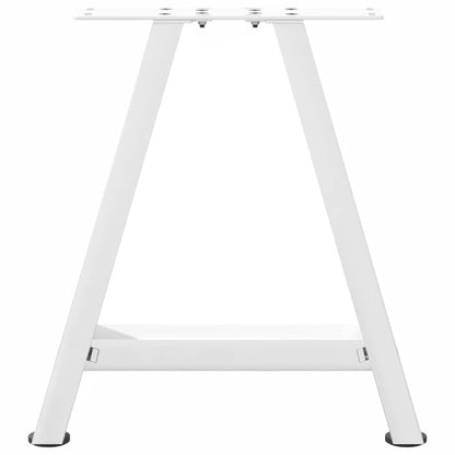 vidaXL Couchtischbeine A-Form 2 Stk. Weiß 50x(42-43) cm Stahl