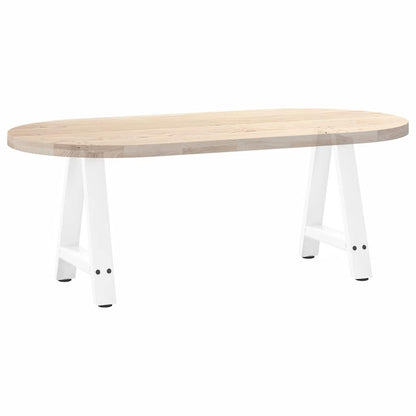 vidaXL Couchtischbeine A-Form 2 Stk. Weiß 50x(42-43) cm Stahl