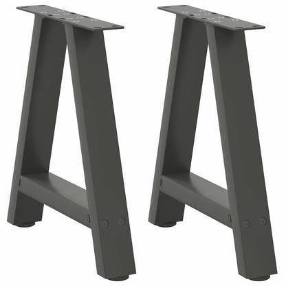 vidaXL Pieds de table basse forme A 2 pcs Anthracite 50x(42-43) cm Acier