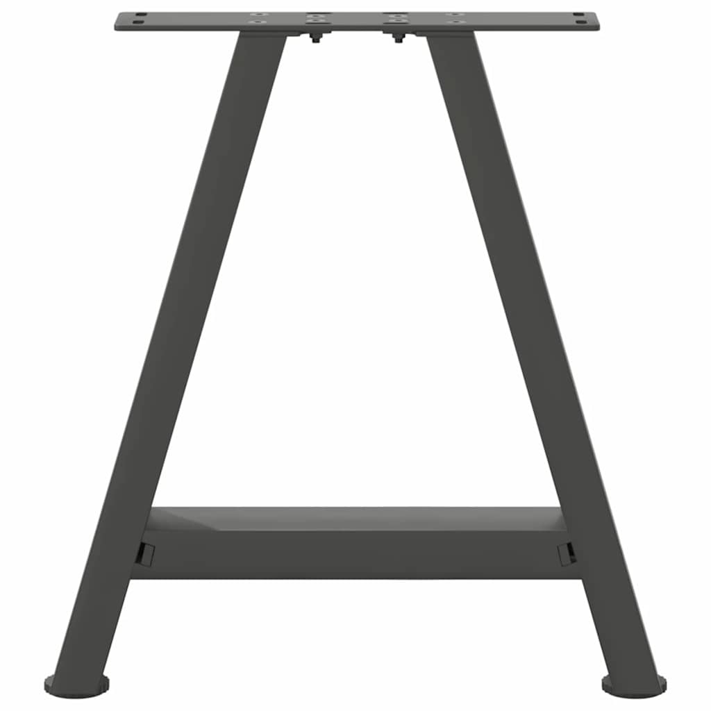 vidaXL Pieds de table basse forme A 2 pcs Anthracite 50x(42-43) cm Acier