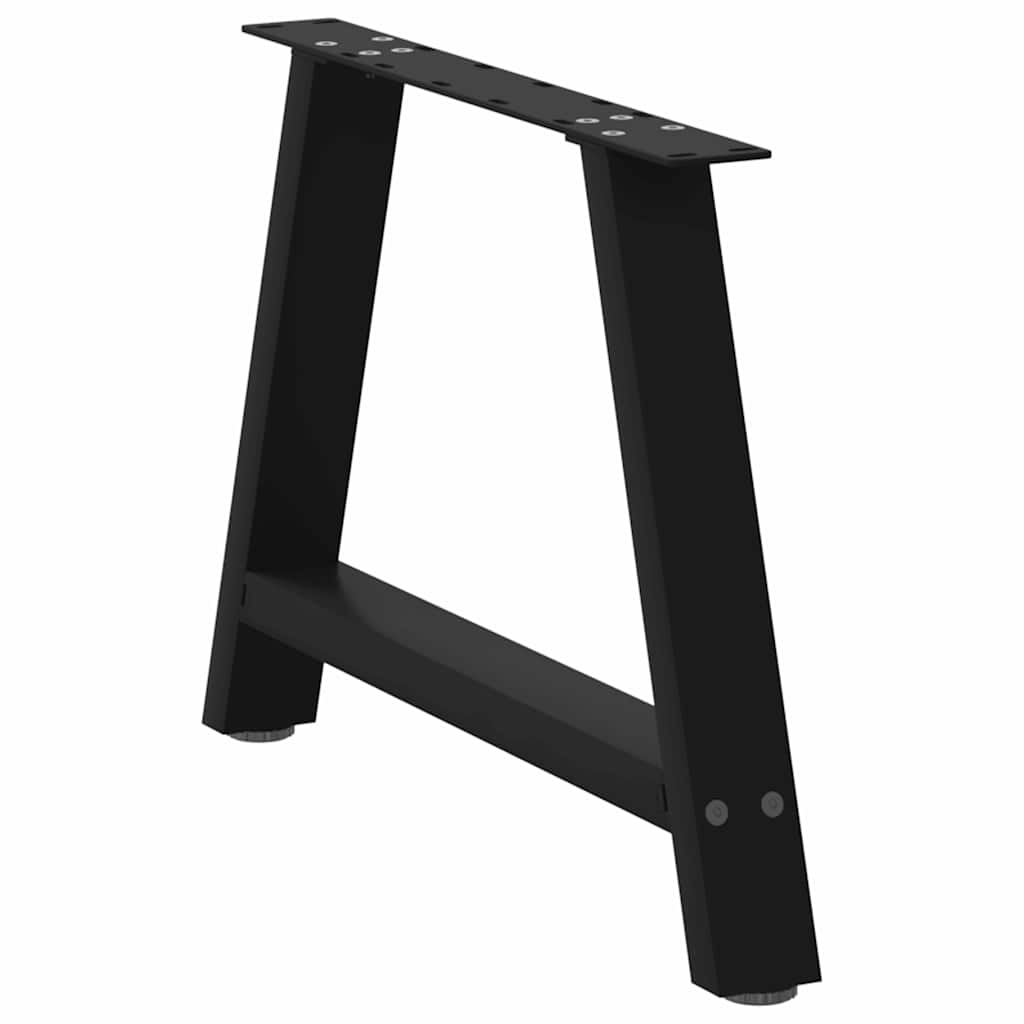 vidaXL Couchtischbeine A-Form 2 Stk. Schwarz 60x(42-43) cm Stahl